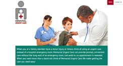 Desktop Screenshot of memorialurgentcare.com